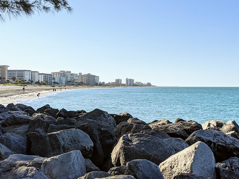 Rocks on South Jetty Beach, Florida