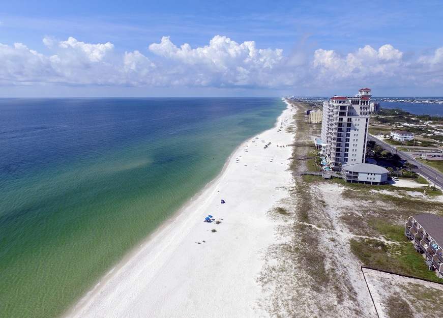 Perdido Key Beach aerial view