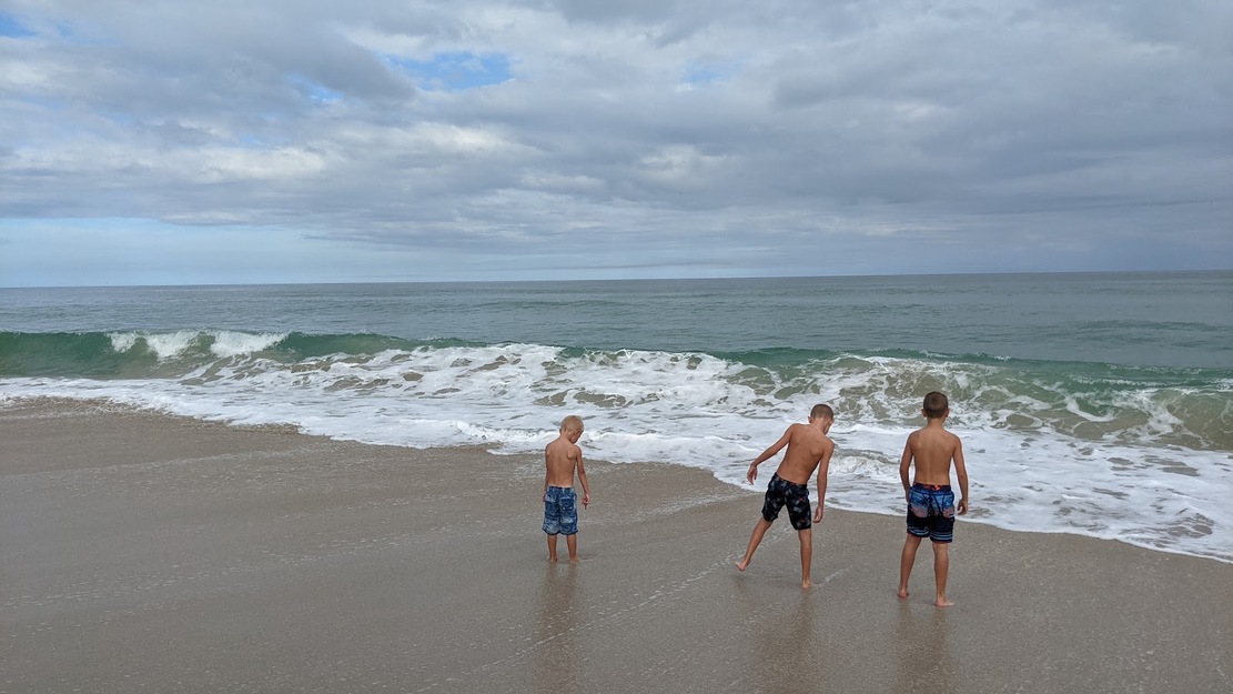 Kids on Bonsteel Park Beach