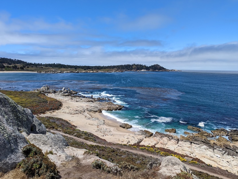 Aerial view of Carmel River State Beach California