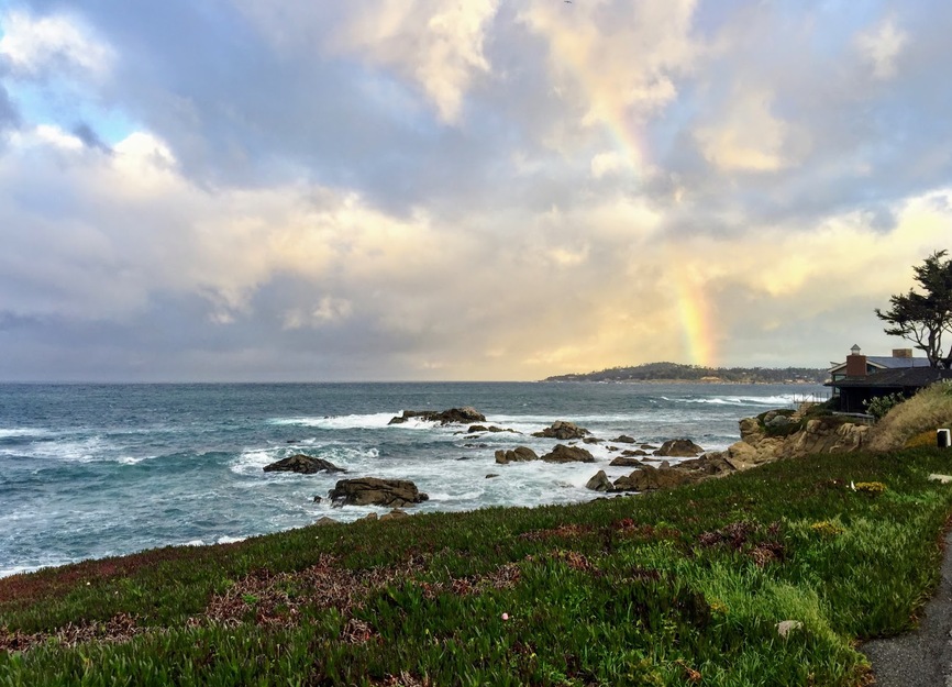 Rainbow over Carmel River State CA