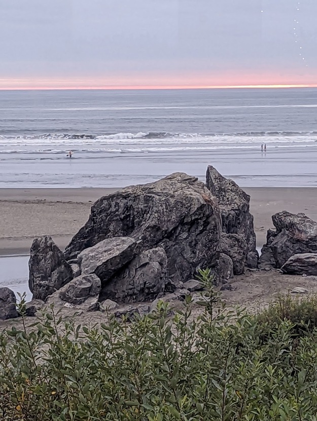 Sunset in Moonstone Beach County Park, California
