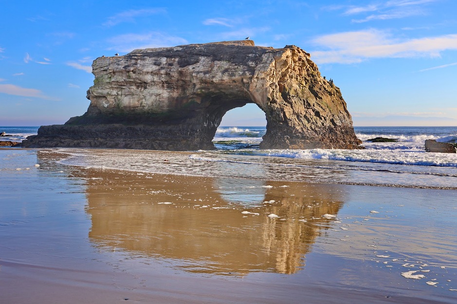Rocks on Natural Bridges State Beach California