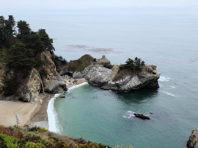 Julia Pfeiffer Burns State Park Beach aerial view