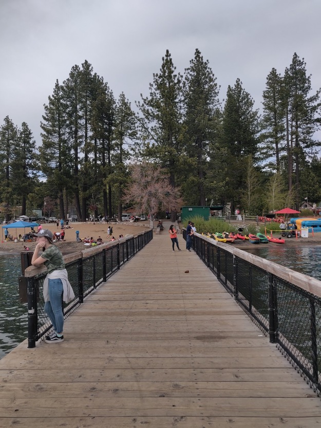 Fishing pier on Kings Beach CA