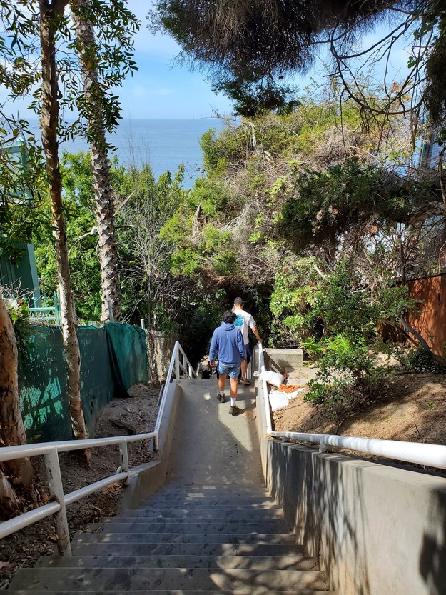 Stairs on 1000 Steps Beach CA