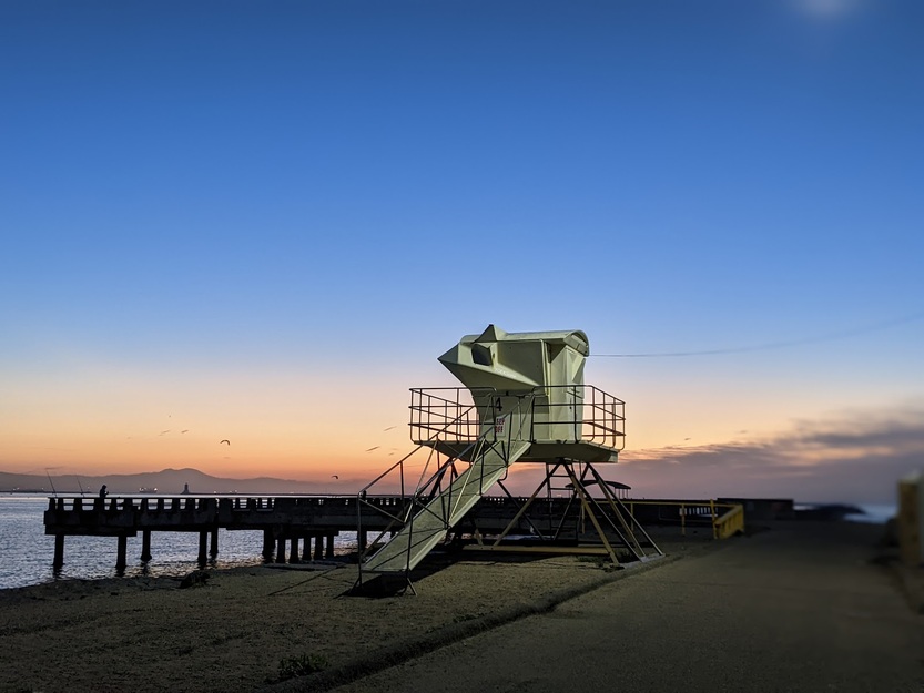 Lifeguard station on Cabrillo Beach California