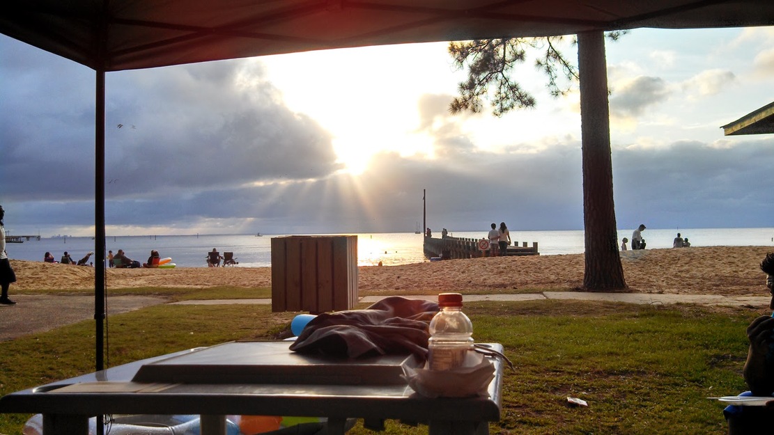 Picnic spot on the beach
