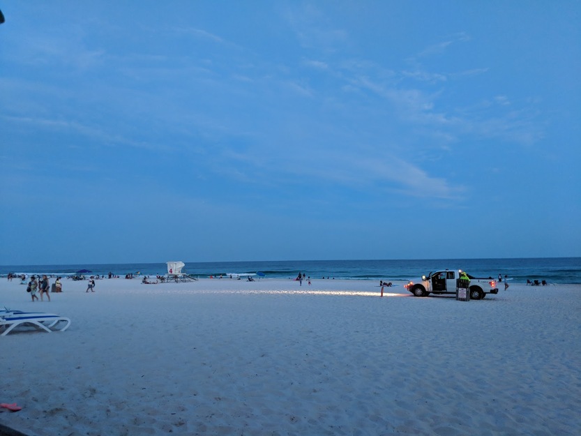 Beach in the evening