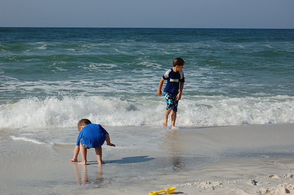 Kids playing in water