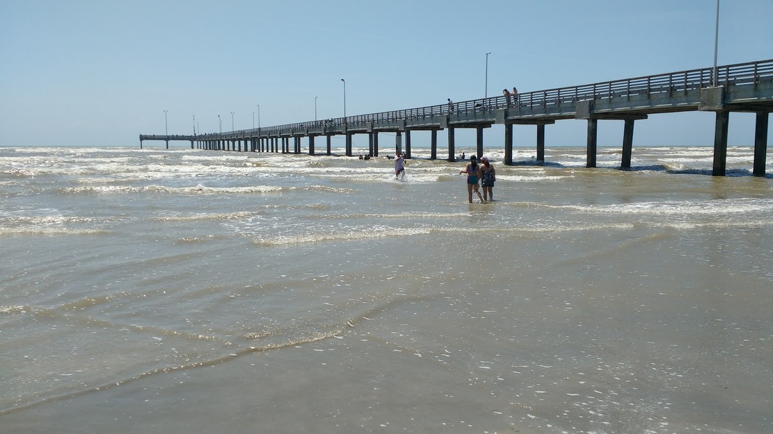Fishing pier on Port Aransas Beach