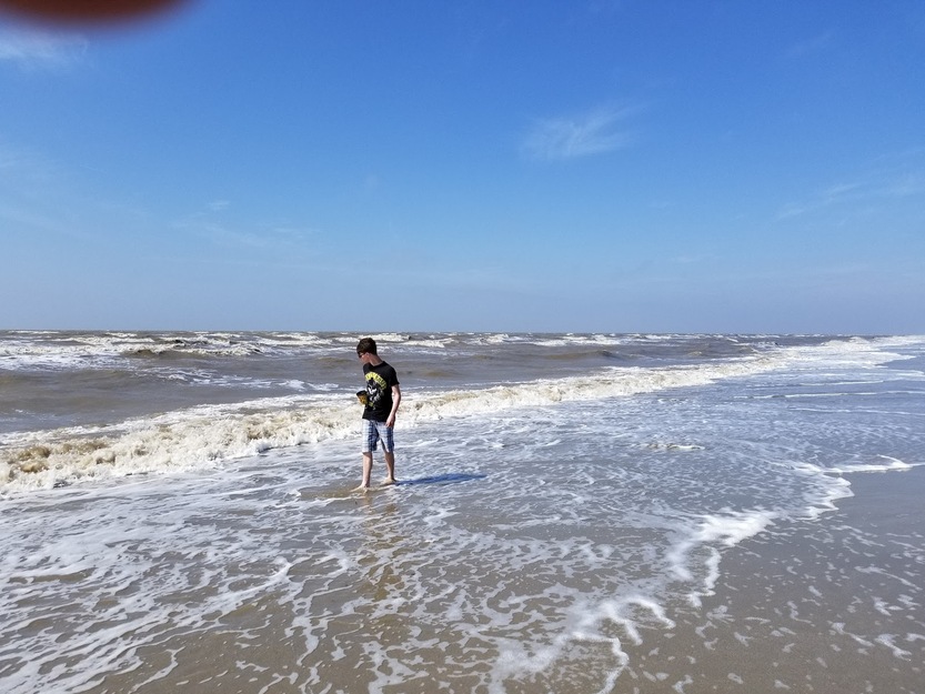 Having fun with waves - Holly Beach