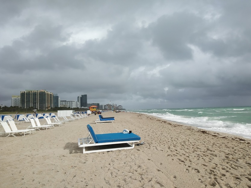Sunbeds on the beach