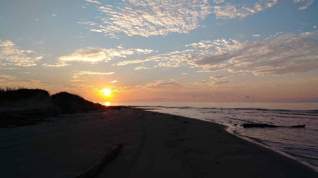 Sunset on the seashore