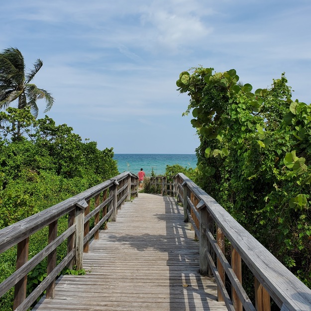 Beach entrance and boardwalk